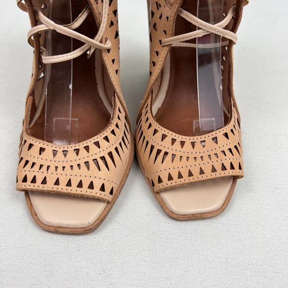 Jeffrey Campbell Rodillo Leather Wedge Sandals - Picture 4 of 10